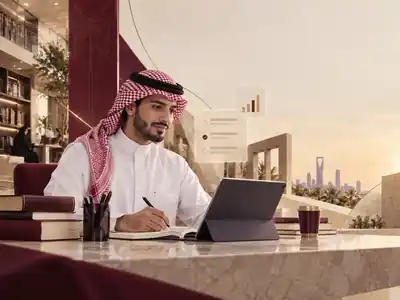 طالب سعودي في بيئة تعليمية عصرية